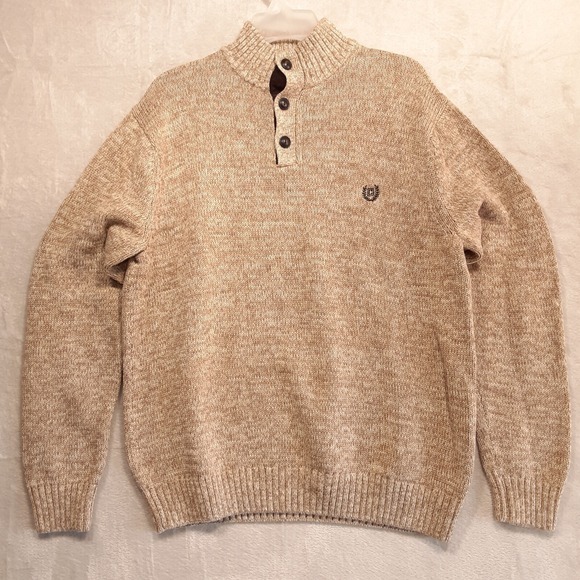 Chaps Other - Chaps Mens Classic Fit Twist/Mock Sweater- XL-Brown/Oak Twist w/ elbow patches